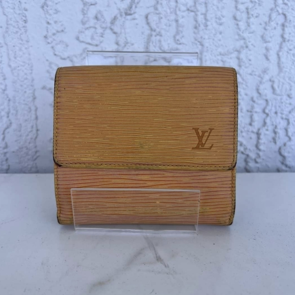Louis Vuitton Yellow Epi hook wallet